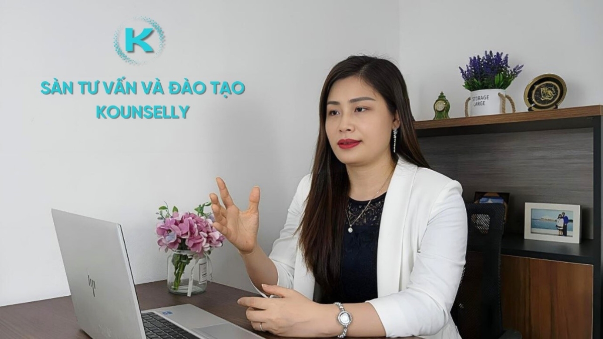 Bà Trần Lê Vân Anh – Chủ tịch kiêm Tổng giám đốc Sàn Tư vấn và Đào tạo Kounselly.