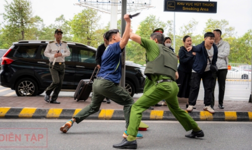 Diễn tập phòng chống khổng bố tại sân bay Nội Bài
