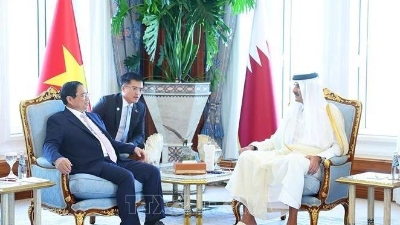 PM meets with Emir of Qatar in Doha