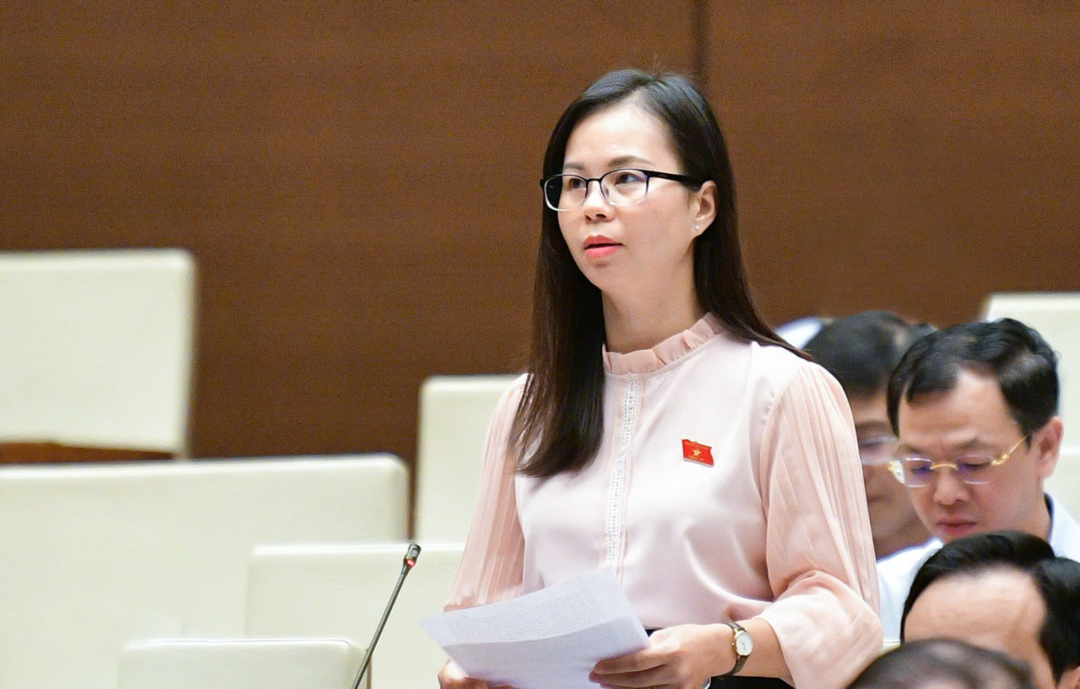 Đại biểu Chu Thị Hồng Th&aacute;i, đo&agrave;n tỉnh Lạng Sơn. Ảnh: Quochoi.vn.