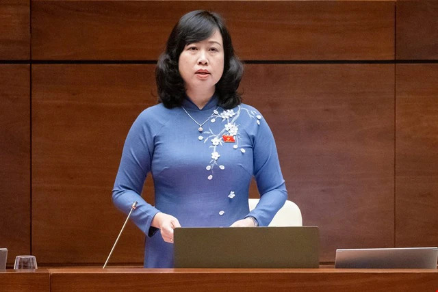 Bộ trưởng Đào Hồng Lan giải trình các vấn đề liên quan đến về dự án Luật sửa đổi, bổ sung một số điều của Luật Bảo hiểm y tế.