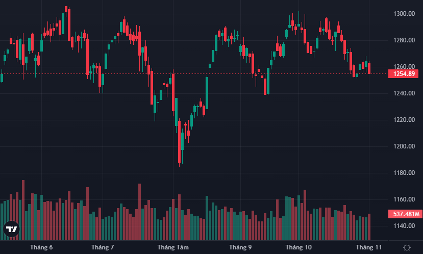 VN-Index quay lại thử thách đáy ngắn hạn quanh 1250 điểm lần nữa.