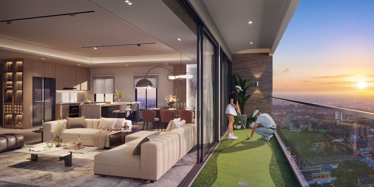 Tầm nh&igrave;n đắt gi&aacute; v&agrave; nội thất cao cấp tại căn hộ VIC Grand Square.