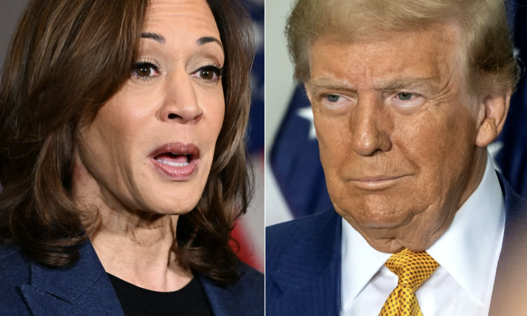 Hai ứng cử viên tổng thống Mỹ: bà Kamala Harris (trái) và ông Donald Trump - Ảnh: Bloomberg.