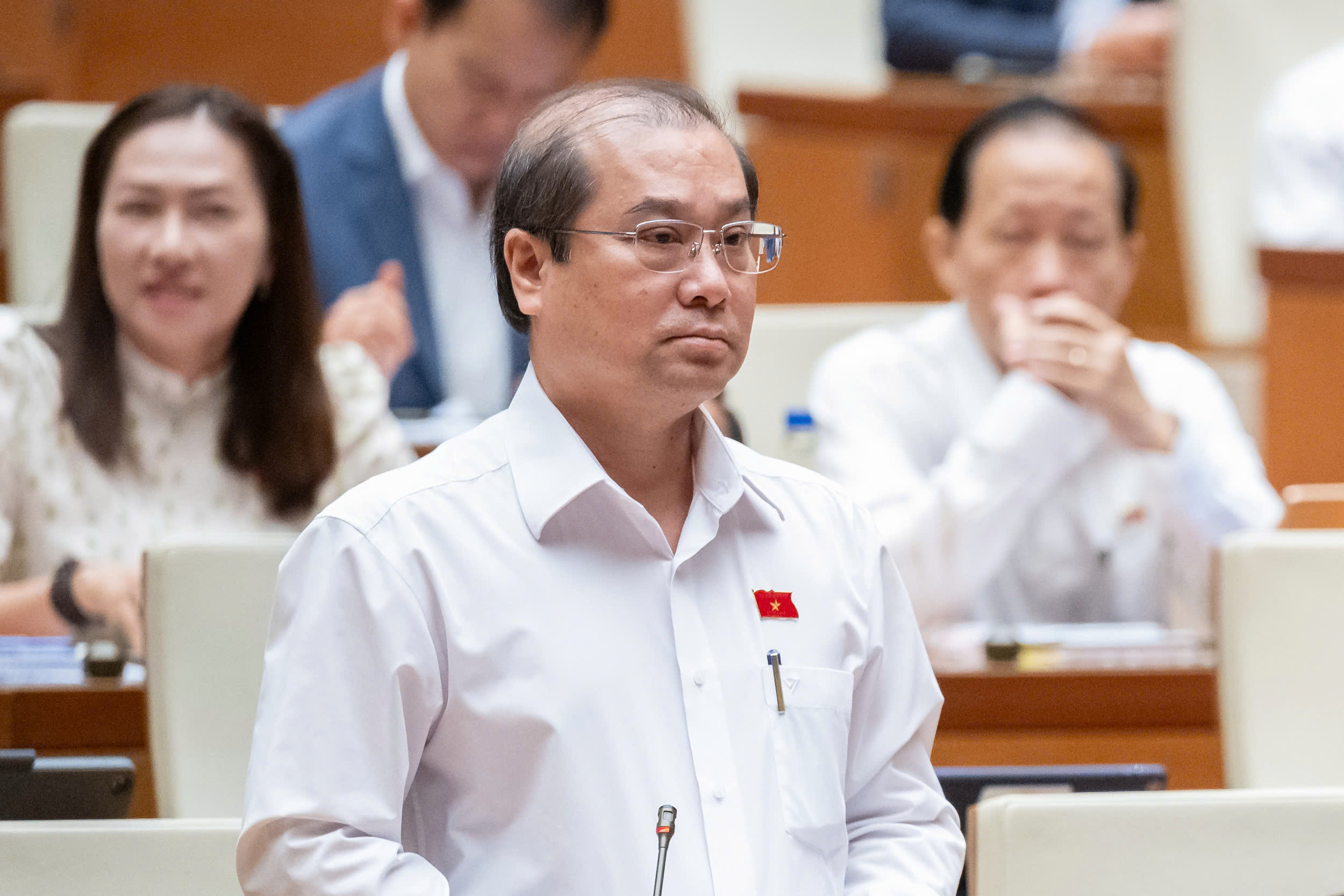 Đại biểu Tr&igrave;nh Lam Sinh, đo&agrave;n An Giang: 