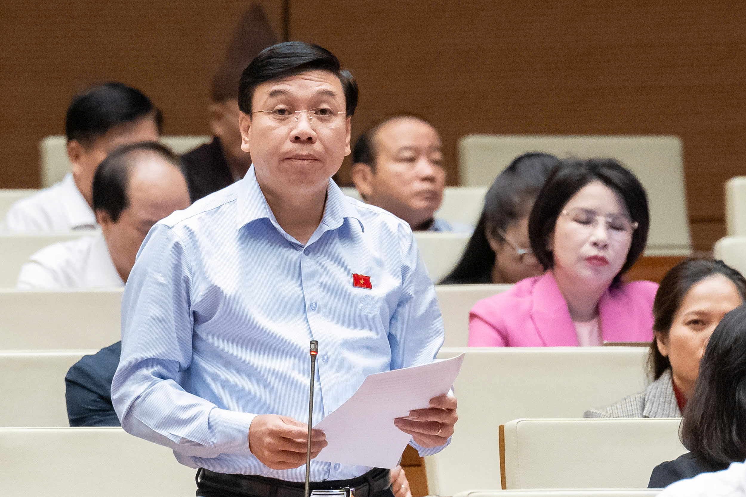 Đại biểu Nguyễn Văn Mạnh, đoàn tỉnh Vĩnh Phúc. Ảnh: Quochoi.vn.