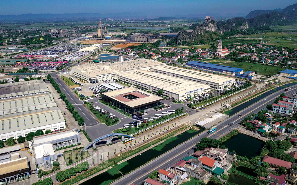 Một góc Khu công nghiệp Gián Khẩu, huyện Gia Viễn, tỉnh Ninh Bình