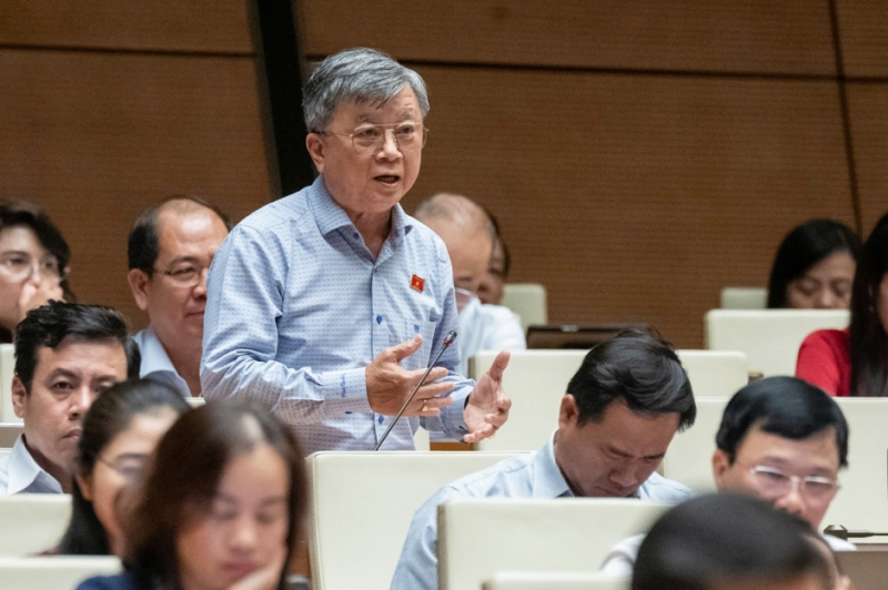 Đại biểu Trương Trọng Nghĩa đề nghị bổ sung vào dự thảo luật nguyên tắc “sử dụng tiết kiệm tài nguyên và không để lại gánh nặng cho thế hệ sau”.