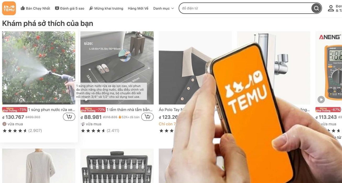 Temu có các dịch vụ xúc tiến thương mại vi phạm pháp luật Việt Nam. 