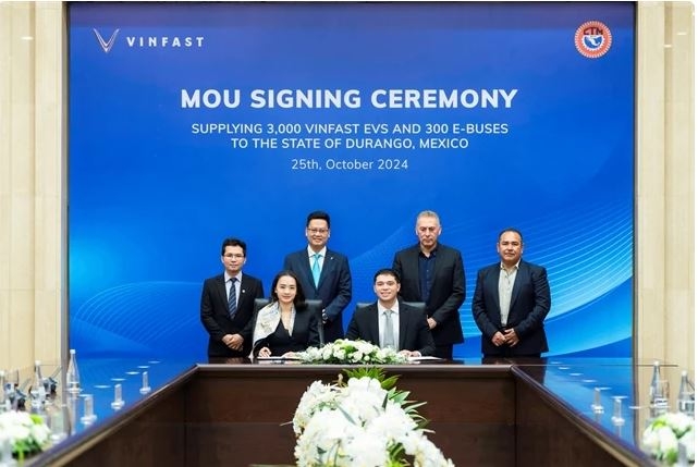 VinFast signs MoU with Mexico’s Durango Drivers' Union for green public transport transition