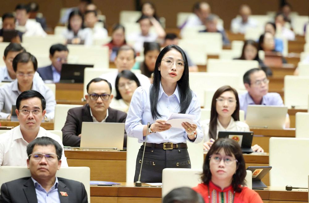 Đại biểu Trần Khánh Thu, đoàn Thái Bình.