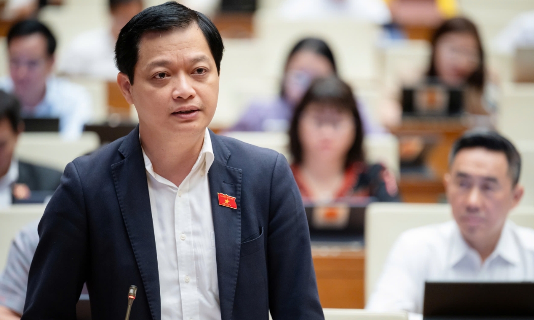 Đại biểu Nguyễn Hải Nam, Đoàn ĐBQH tỉnh Thừa Thiên Huế phát biểu.