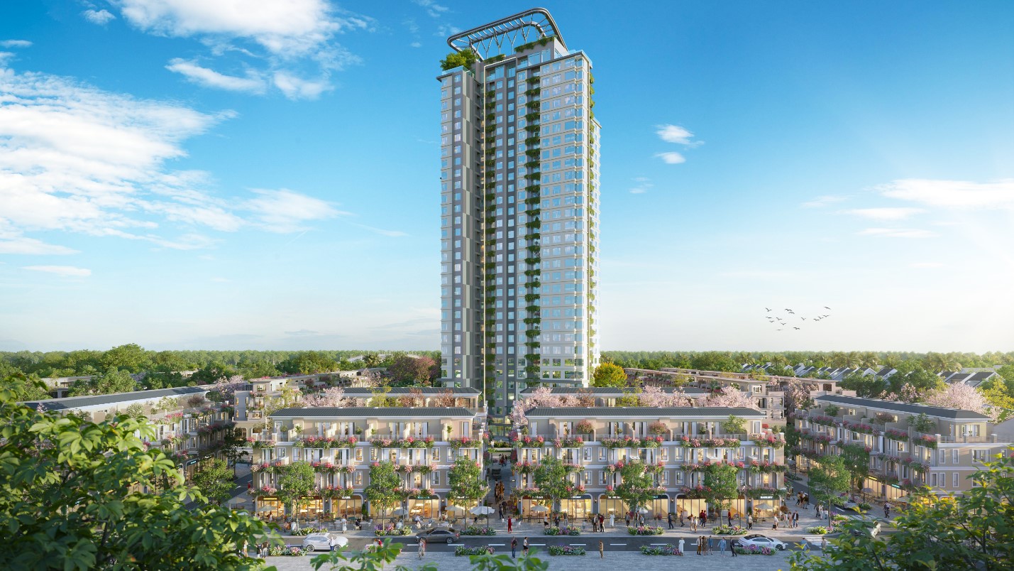 Một góc nhà phố quảng trường Central Plaza.