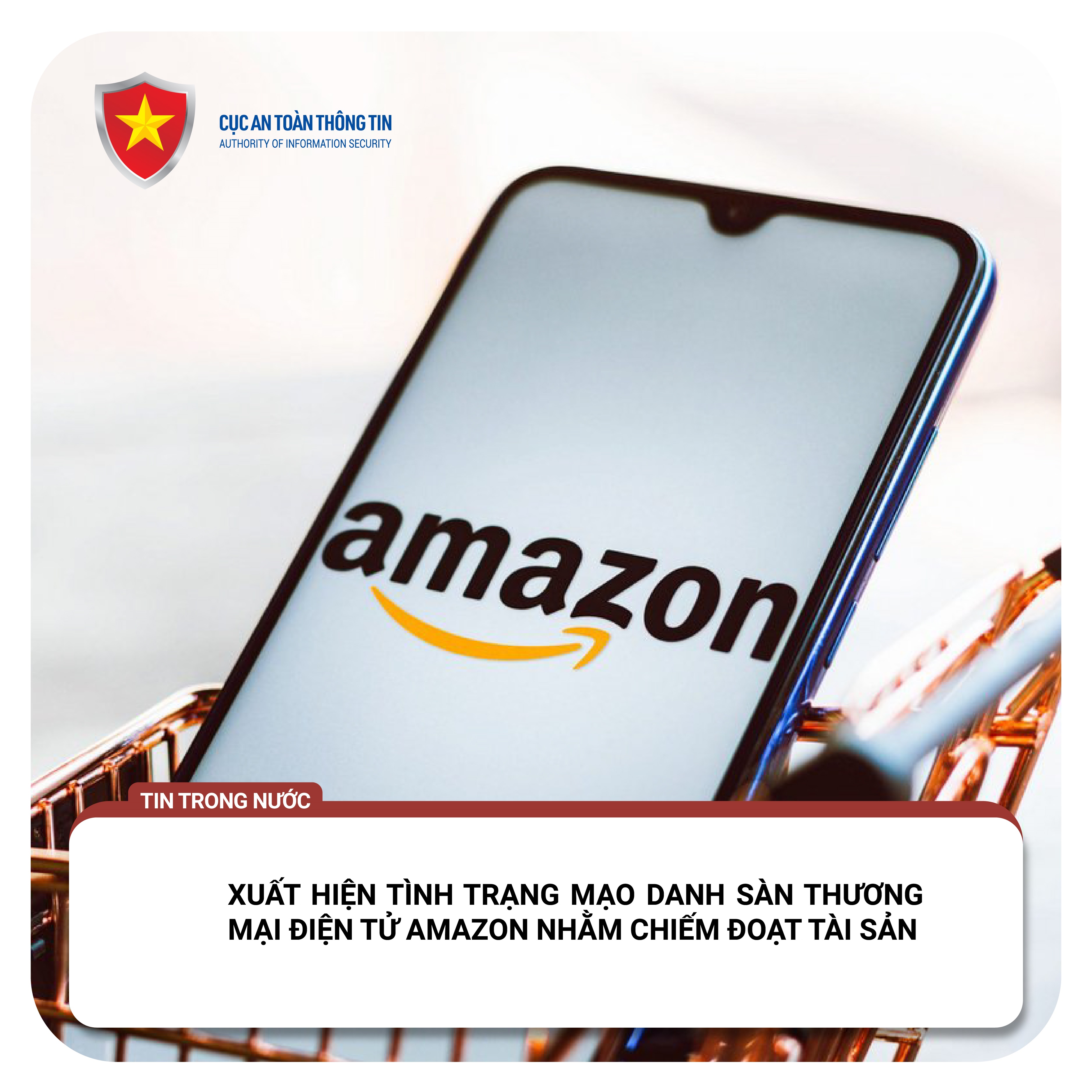Mạo danh sàn thương mại điện tử Amazon nhằm chiếm đoạt tài sản - Ảnh minh họa.