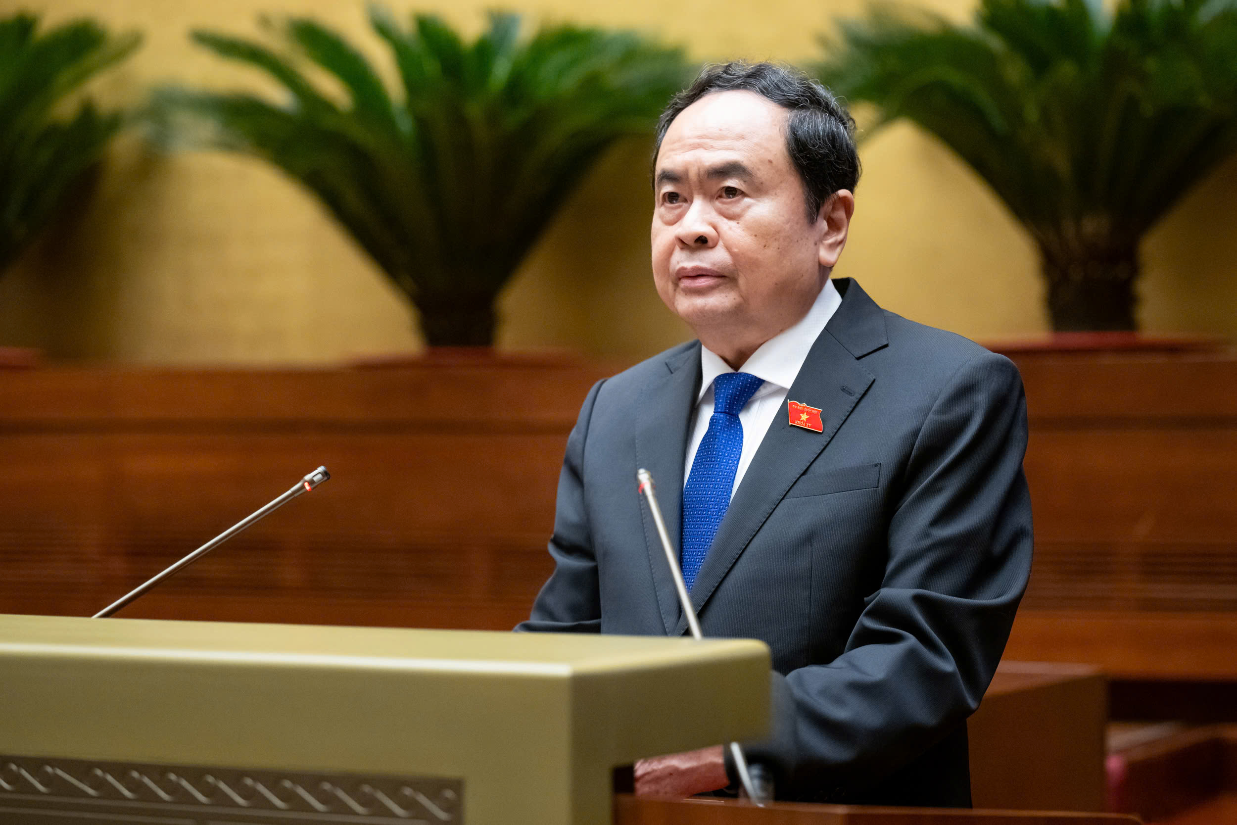 Chủ tịch Quốc hội Trần Thanh Mẫn phát biểu kết thúc phiên chất vấn và trả lời chất vấn chiều ngày 12/11.