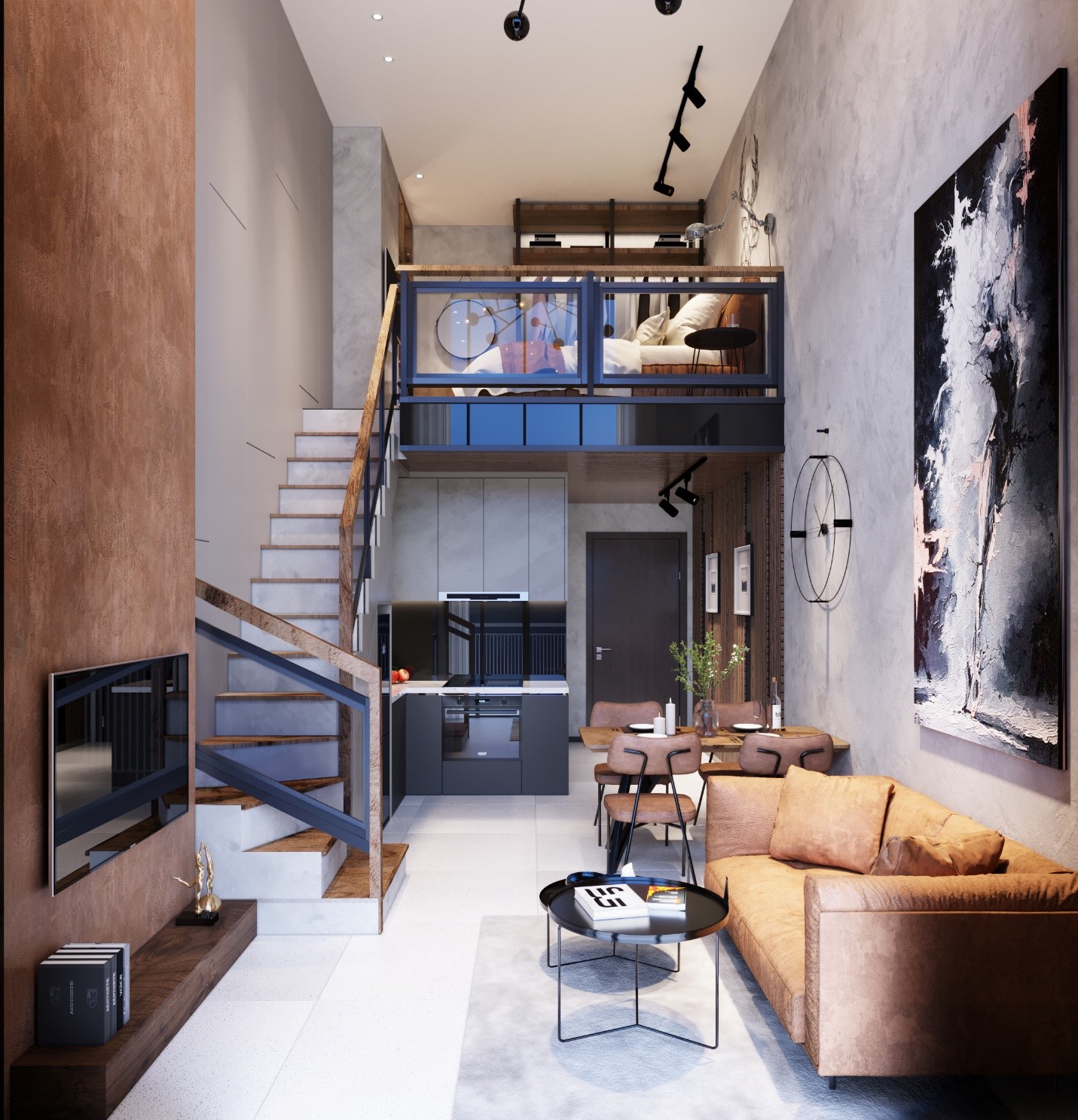 Căn hộ Duplex thông tầng thời thượng.