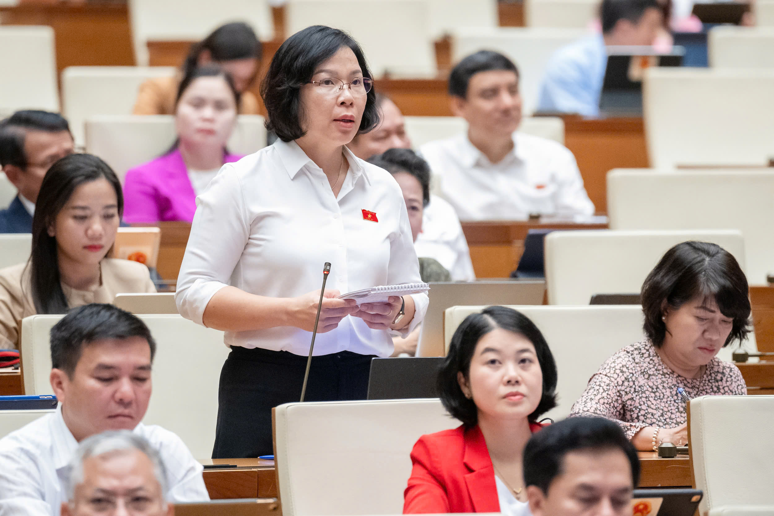 Đại biểu Trần Thị Thanh Lam, đoàn tỉnh Bến Tre. Ảnh: Quochoi.vn.