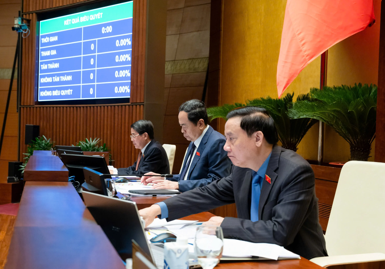Quốc hội biểu quyết thông qua Nghị quyết về dự toán ngân sách nhà nước năm 2025.