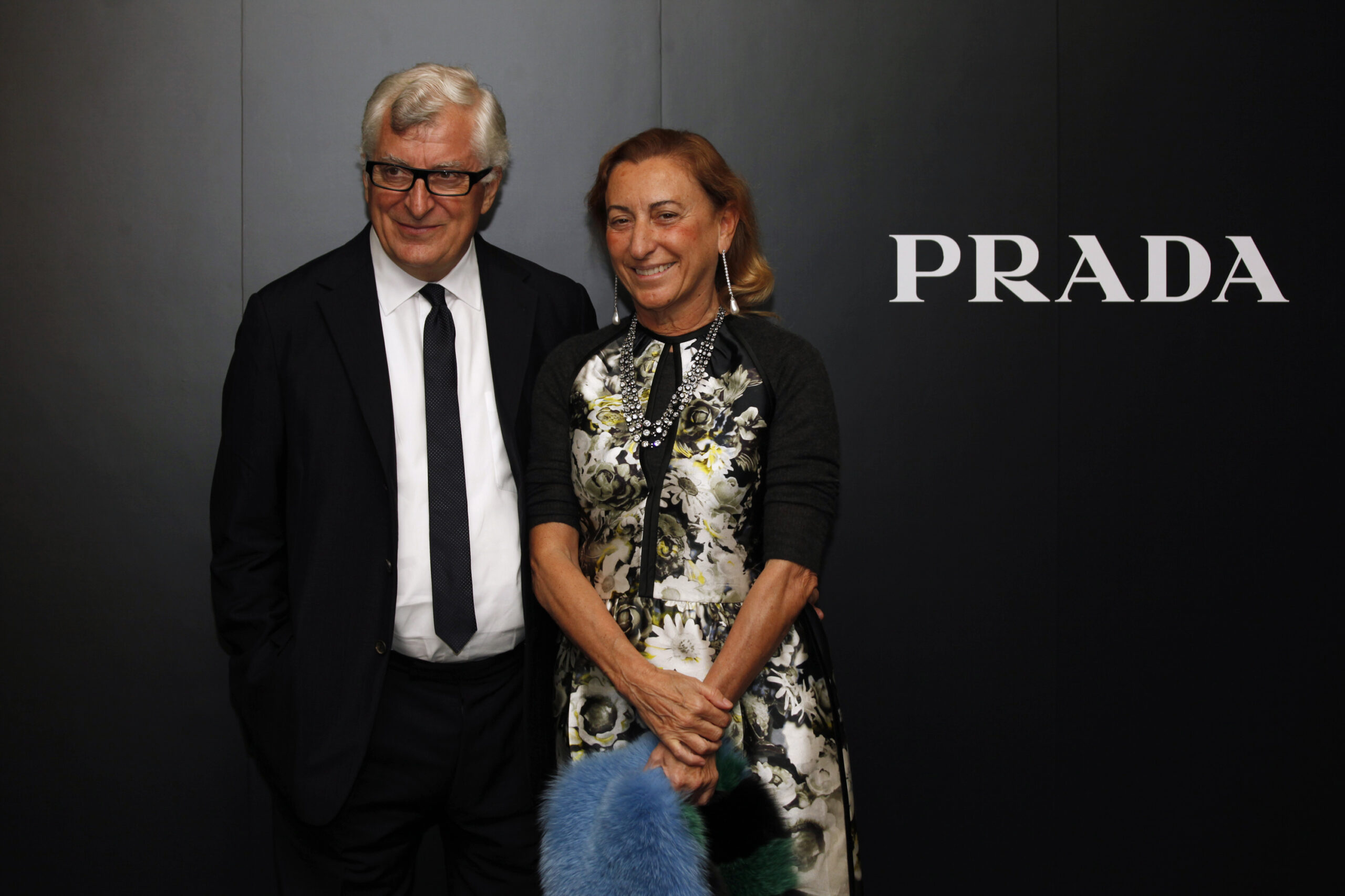 Bà Miuccia Prada và chồng Patrizio Bertelli.