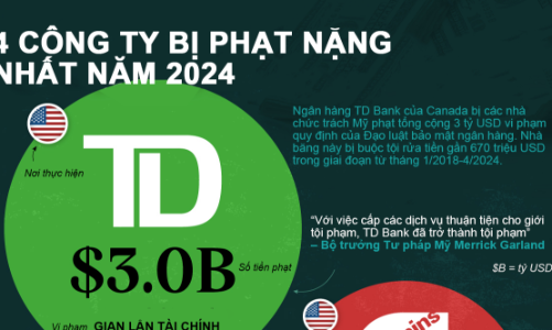 Những công ty bị phạt nặng nhất năm 2024