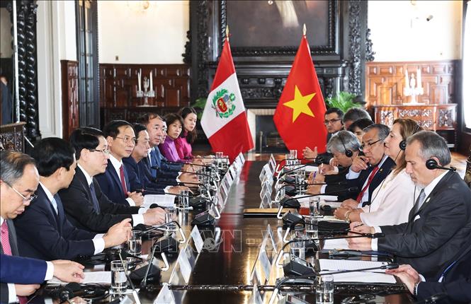 Quang cảnh hội đàm - Ảnh: TTXVN