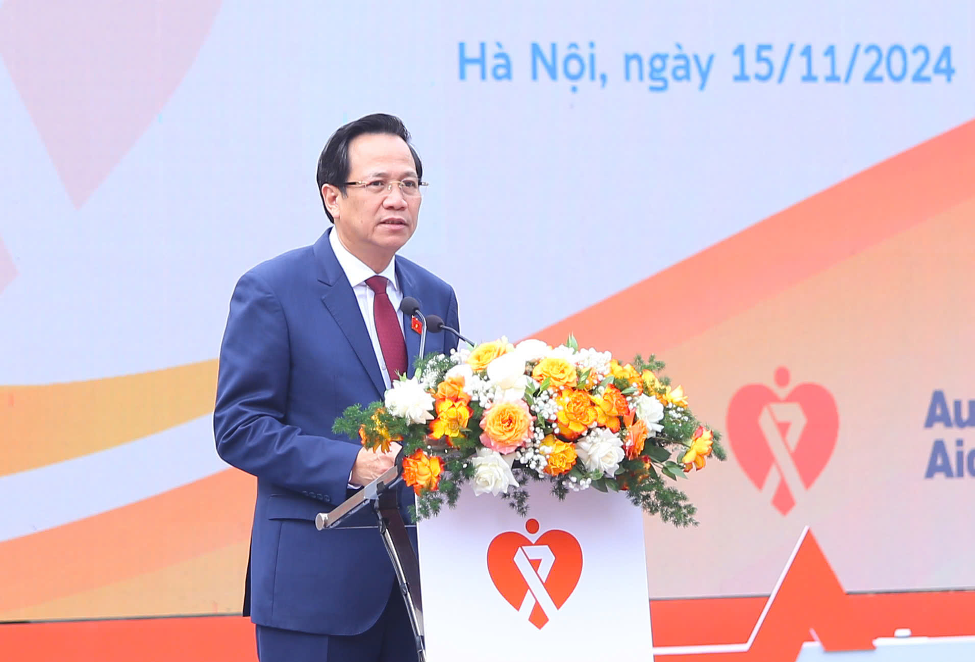 Bộ trưởng Bộ Lao động - Thương binh và Xã hội Đào Ngọc Dung phát biểu tại chương trình.
