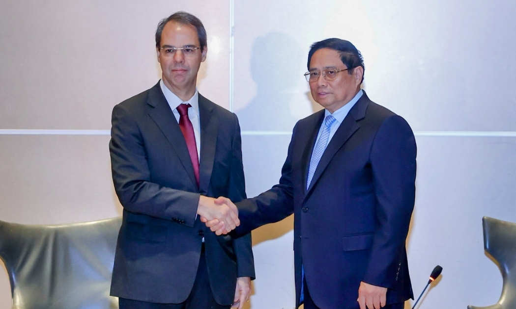 Thủ tướng Phạm Minh Chính tiếp ông José Serrador, Phó Chủ tịch toàn cầu tập đoàn hàng không và công nghiệp vũ trụ Embraer. Ảnh: VGP.