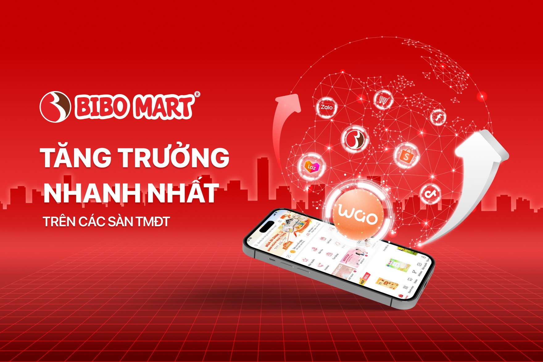 Bibo Mart vững vàng ở vị trí đứng đầu trong 10 shop hàng đầu trên bảng xếp hạng tăng trưởng doanh số Shopee trong quý vừa qua.