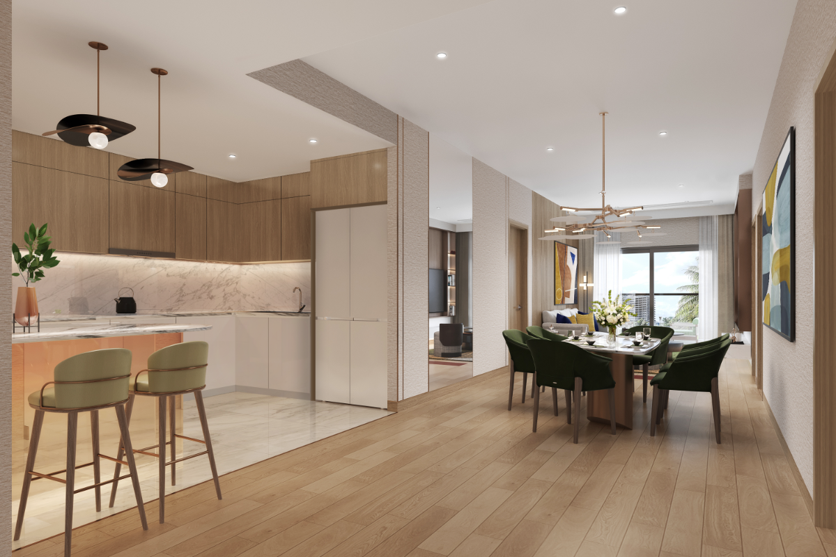 Bộ đ&ocirc;i cao tầng n&agrave;y đang đưa ra lựa chọn phong ph&uacute; từ căn hộ một ph&ograve;ng ngủ đến bốn ph&ograve;ng ngủ, diện t&iacute;ch 57 m2 đến 181 m2, penthouse c&oacute; diện t&iacute;ch tr&ecirc;n 300 m2, phục vụ đa dạng nhu cầu của cư d&acirc;n hiện đại.