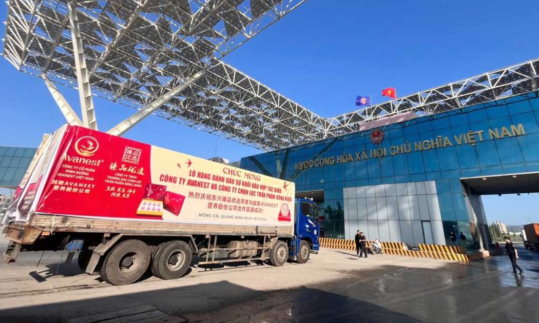 Xuất khẩu tổ yến qua cầu Bắc Luân II