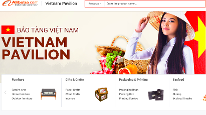 Vietnam Pavilion set up for European buyers on Alibaba.com