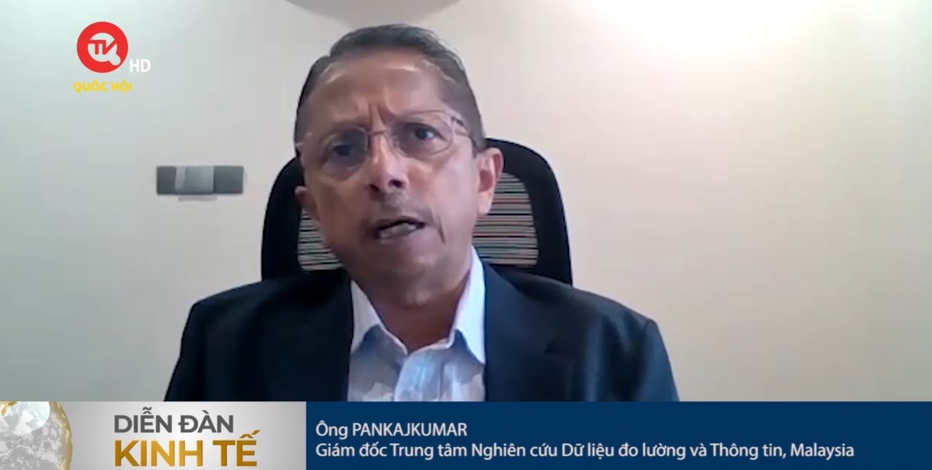 Ông Pankajkumar, Giám đốc điều hành Trung tâm Nghiên cứu và Thông tin Dữ liệu Đo lường Malaysia chia sẻ về những hệ lụy mà Malaysia đang đối mặt khi tăng thuế cao.
