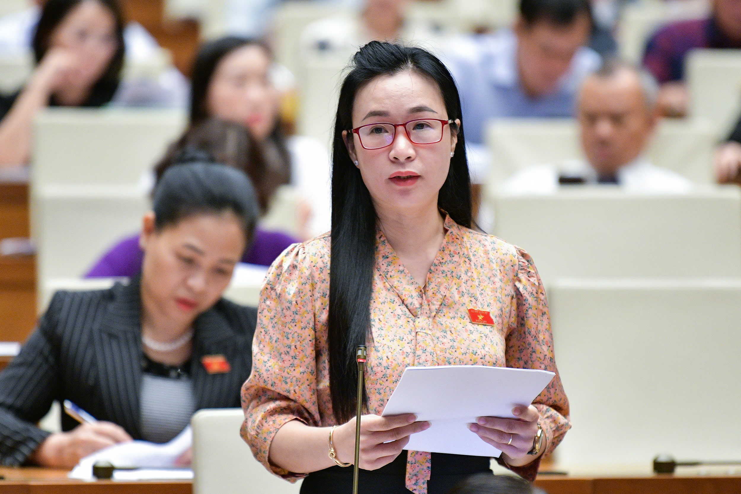 Đại biểu Trần Thị Thu Hằng, đoàn tỉnh Đắk Nông. Ảnh: Quochoi.vn.