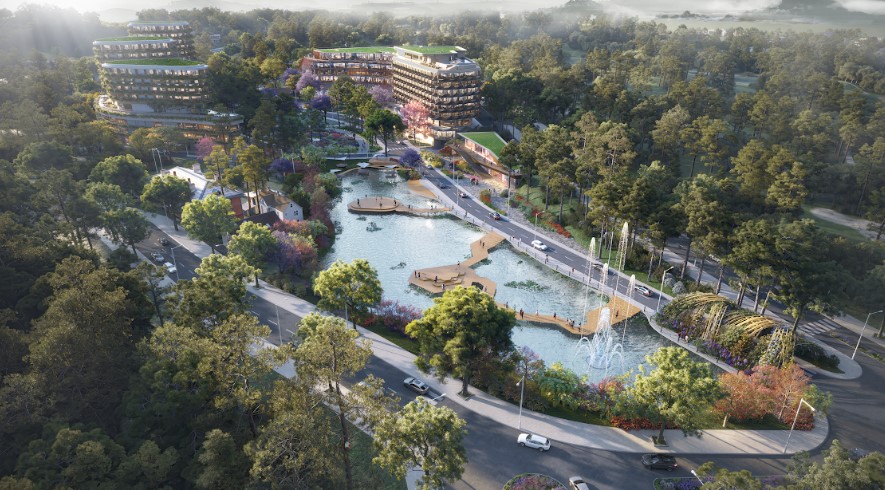 Haus Da Lat nằm tại đất &ldquo;kim cương&rdquo; c&ograve;n s&oacute;t lại giữa trung t&acirc;m th&agrave;nh phố Đ&agrave; Lạt.