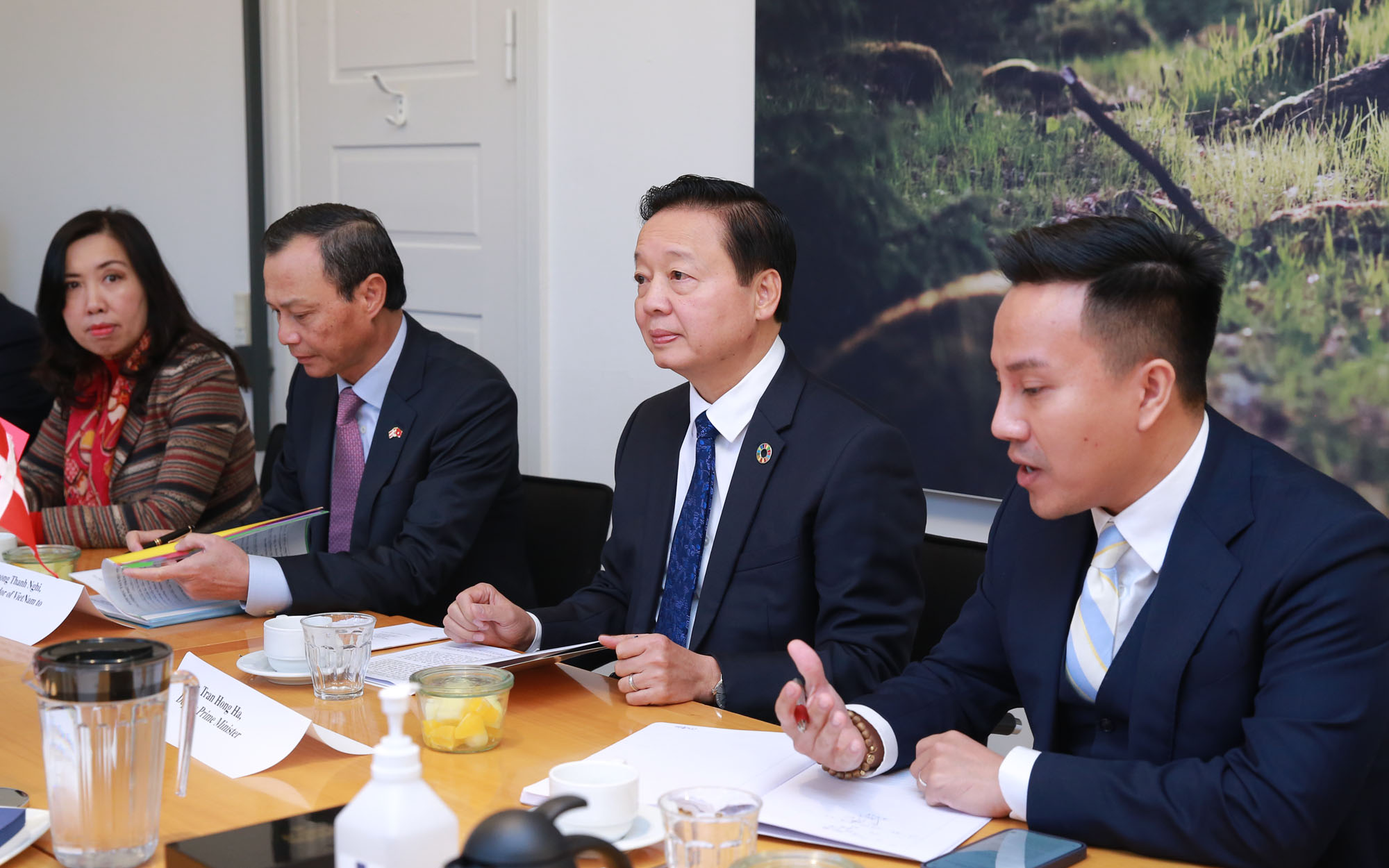 Phó Thủ tướng cũng đề nghị Chính phủ Đan Mạch tiếp tục tăng cường hỗ trợ ODA cho Việt Nam, đặc biệt trong các lĩnh vực ưu tiên như bảo vệ môi trường và thích ứng với biến đổi khí hậu trong thời gian tới. Ảnh: VGP