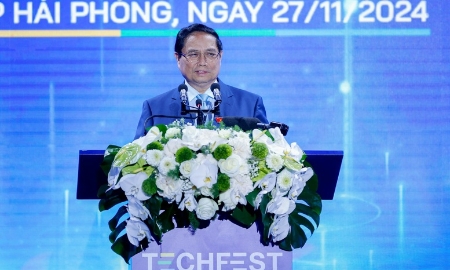 Thủ tướng Phạm Minh Chính tại TECHFEST Việt Nam năm 2024 - Ảnh: VGP