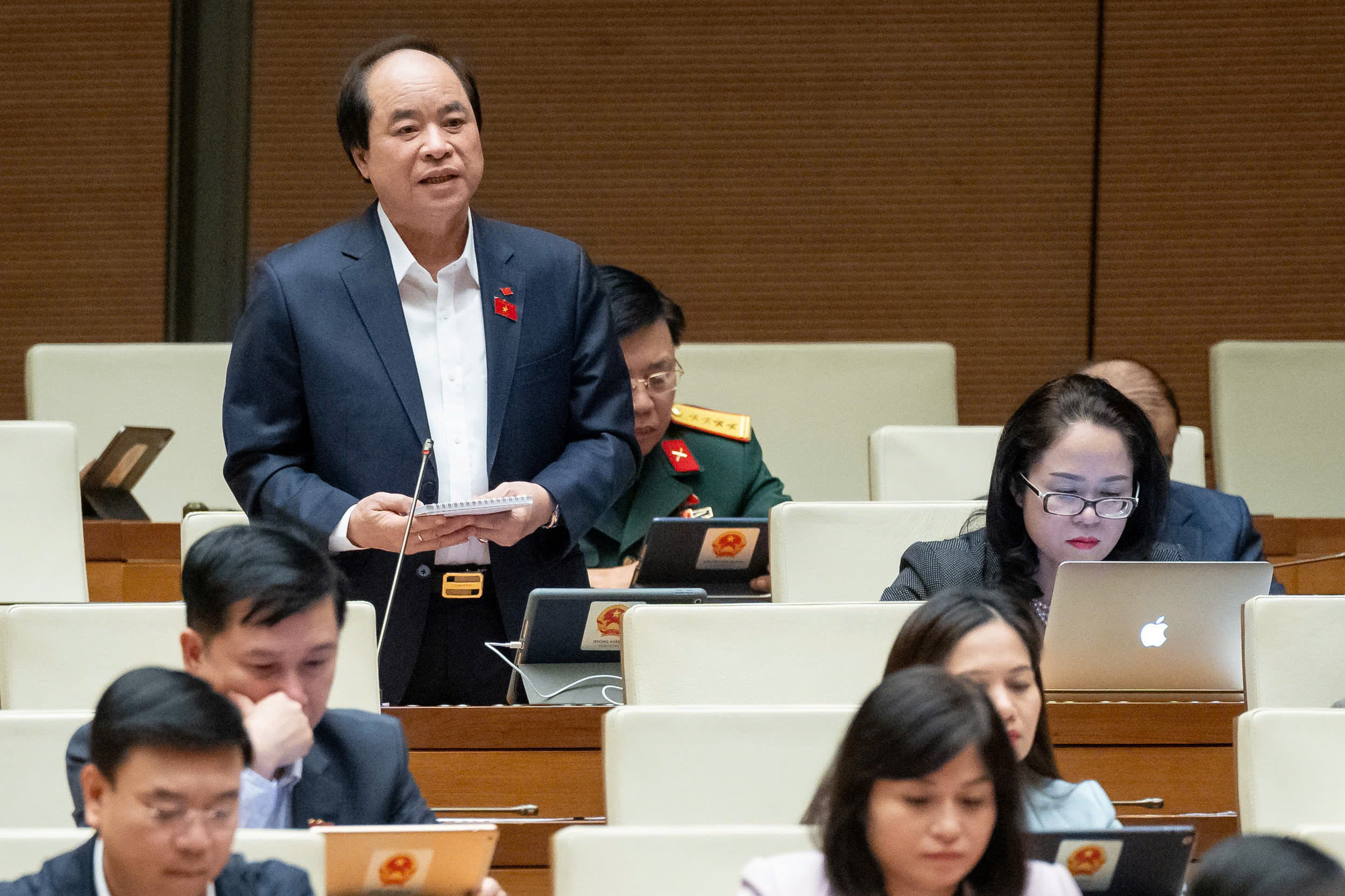 Đại biểu Trương Xuân Cừ, đoàn TP. Hà Nội. Ảnh: Quochoi.vn.