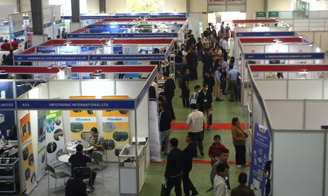 GEIMS Việt Nam 2024 thu hút hơn 200 gian hàng của các doanh nghiệp trong nước và quốc tế trong lĩnh vực linh kiện điện tử và sản xuất thông minh.