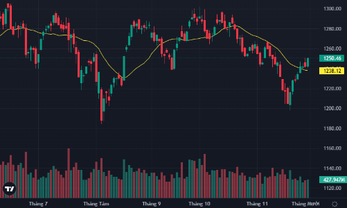 Vốn ngoại tiếp tục mua mạnh, VN-Index chạm ngưỡng 1250