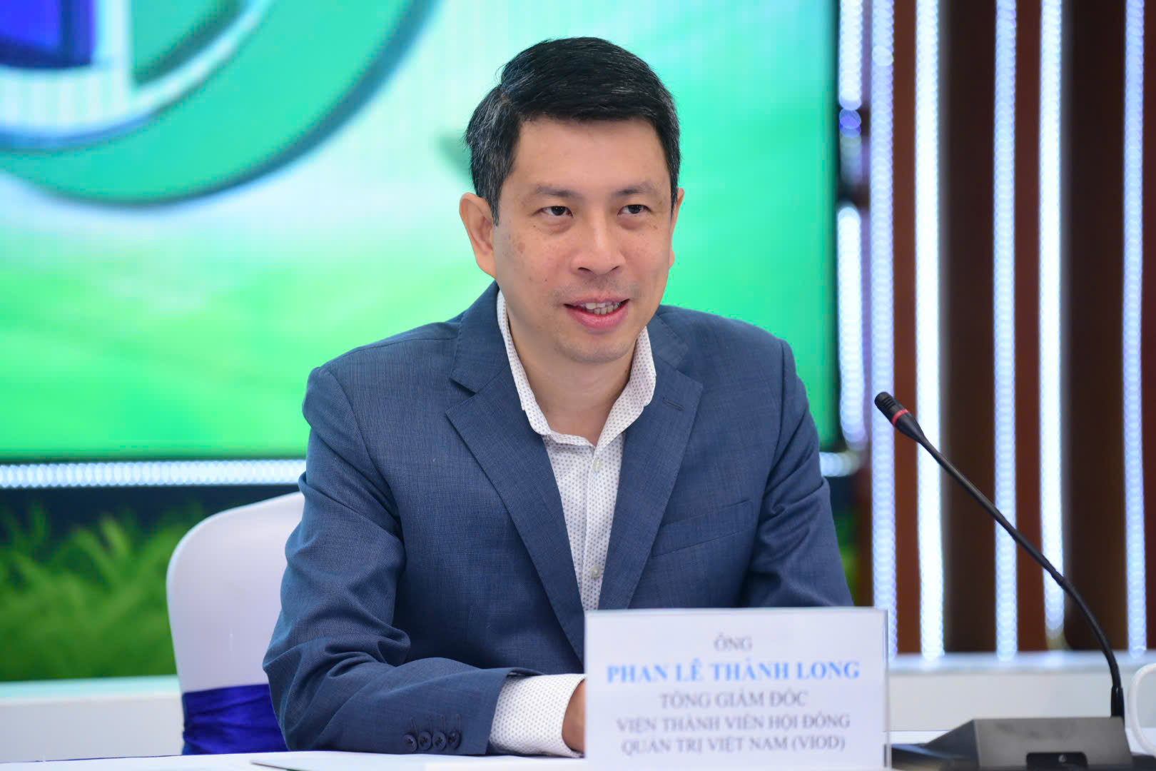 Ông Phan Lê Thành Long, Tổng Giám đốc VIOD, cho biết Bộ thẻ điểm quản trị công ty VNCG50 tiến tới sẽ được nâng cấp thành Bộ chỉ số quản trị công ty trong những năm tới.