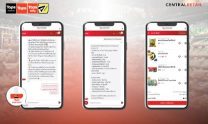 Tops Chef Bot là trợ lý mua sắm tích hợp AI đầu tiên được áp dụng tại các siêu thị Thái Lan. 