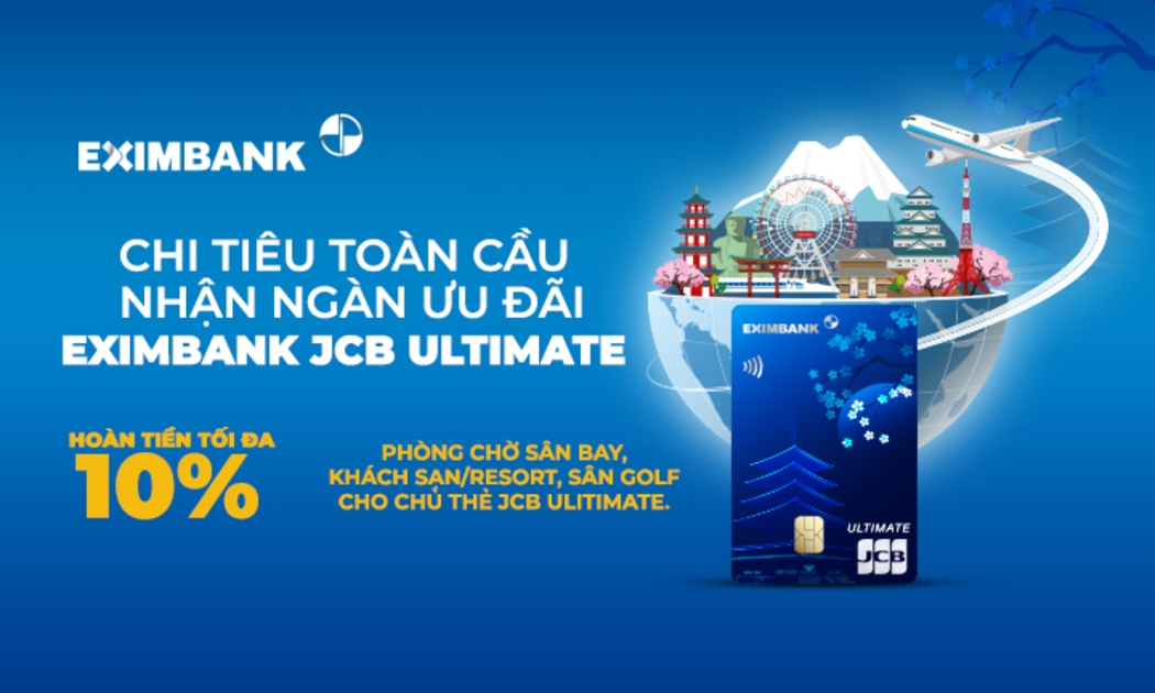 Thẻ JCB Ultimate by Eximbank mở ra những đặc quyền tài chính ưu việt và đưa chủ sở hữu bước vào thế giới của những trải nghiệm cao cấp.
