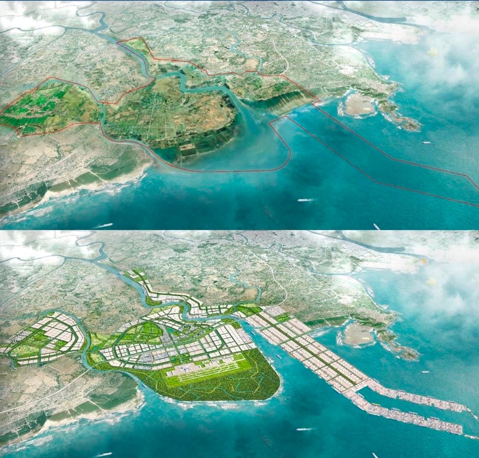 Phối cảnh Khu kinh tế ven biển phía Nam Hải Phòng.