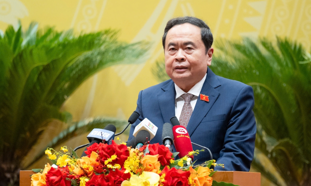 Chủ tịch Quốc hội Trần Thanh Mẫn phát biểu chỉ đạo Kỳ họp thứ 20 HĐND TP. Hà Nội Khóa XVI. Ảnh: Quốc hội.