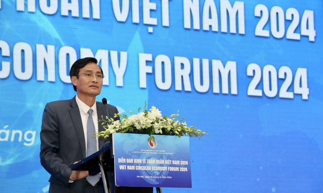 Thứ trưởng Bộ Tài nguyên và Môi trường Trần Quý Kiên tại Diễn đàn Kinh tế tuần hoàn lần thứ 3 (năm 2024)