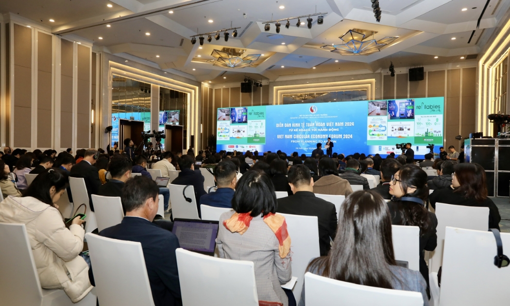 Toàn cảnh Diễn đàn Kinh tế Tuần hoàn Việt Nam năm 2024. Ảnh: Việt Dũng.