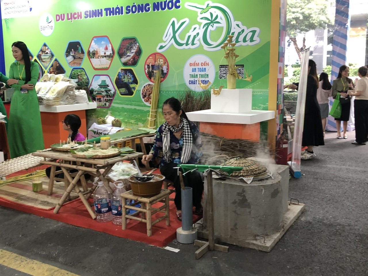 Làng nghề bánh tráng Mỹ Lồng - di sản văn hóa phi vật thể cấp quốc gia. Ảnh: PA.