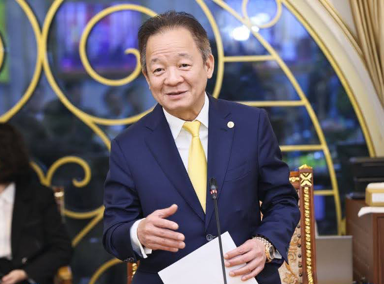 &Ocirc;ng Đỗ Quang Hiển, Chủ tịch Điều h&agrave;nh T&T Group ph&aacute;t biểu tại sự kiện.