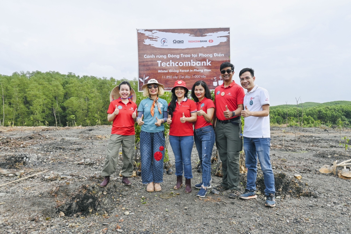 Techcombank &ldquo;Trồng v&agrave; phục hồi rừng&rdquo; với gần 12 ng&agrave;n c&acirc;y xanh tại Phong Điền.