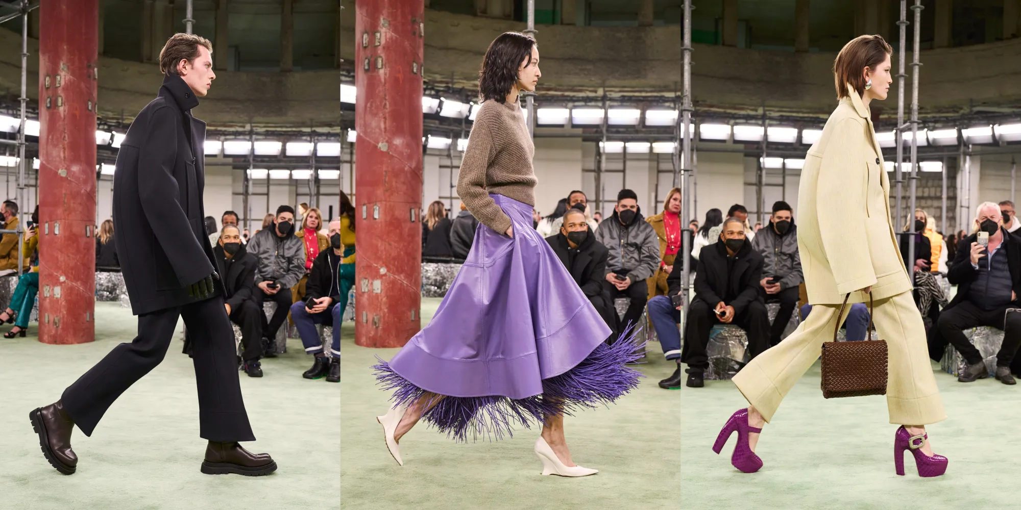 Tại Bottega Veneta, nhà thiết kế đã vận dụng kỹ thuật thủ công gia truyền để cách tân mà không làm mất đi thẩm mỹ di sản của thương hiệu.